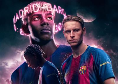 ¡Lo más destacado de esta noche! Barcelona estrena oficialmente cartel de El Clásico: aparecen Yamal y De Jong