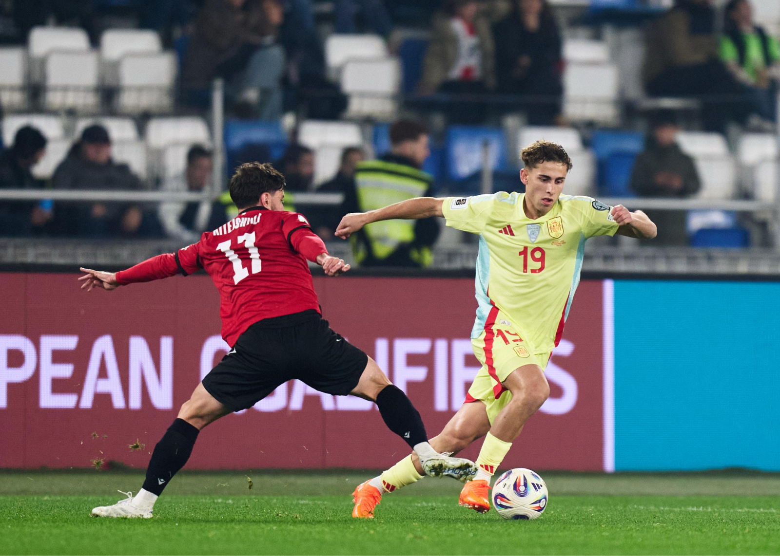 España vs. Georgia: índice de regate 61-39, puntuación de goles 10-5