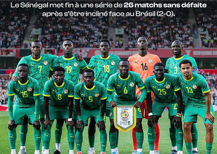 Brasil puso fin a la racha invicta de 26 partidos de Senegal, con su última derrota en septiembre de 2023.