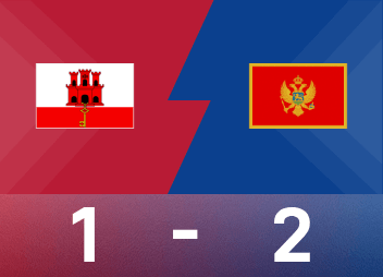 Informe previo al Mundial: Adzic marca un tiro libre y Montenegro revierte 2-1 a Gibraltar