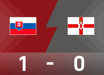 Informe previo al Mundial: último tiro de Bobesek, Eslovaquia derrotó 1-0 a Irlanda del Norte con 10 hombres